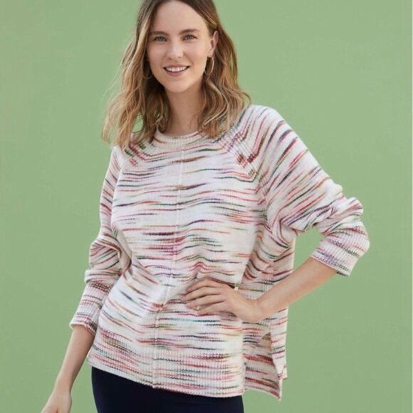 Lou & Grey Spacedye Seamed Poncho Sweater - XS/S - Picture 1 of 7